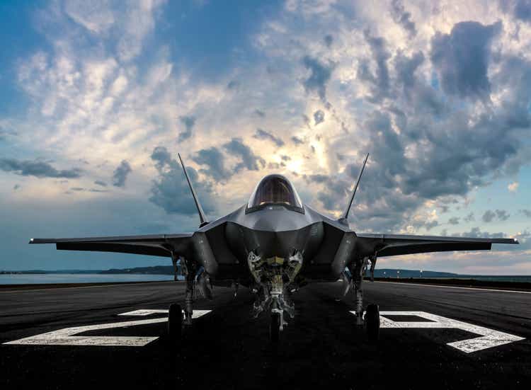 F-35 jet fighter on runway to take off