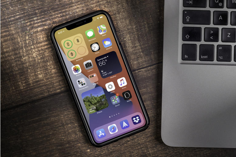Antalya, TURKEY - September 05, 2020. new ios 14 screen iphone, Apple"s next operating system for its smarphones to be released