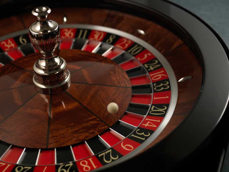 A Roulette Wheel With Ball