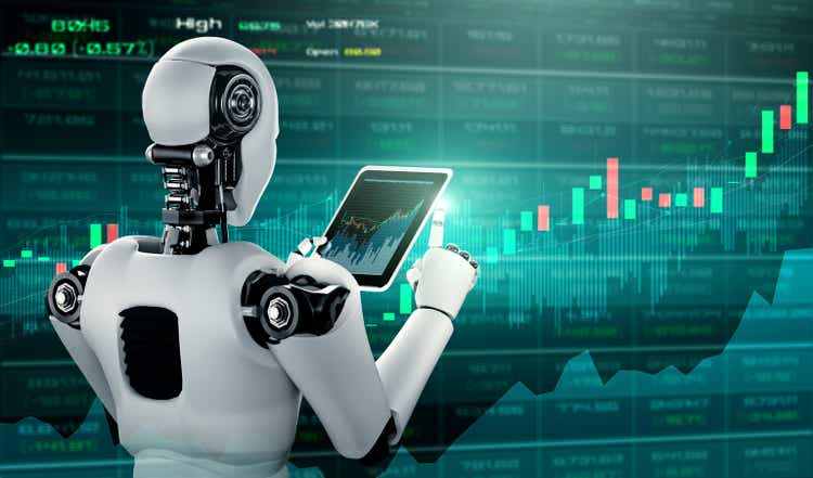 Future financial technology controlled by AI robot using machine learning and artificial intelligence