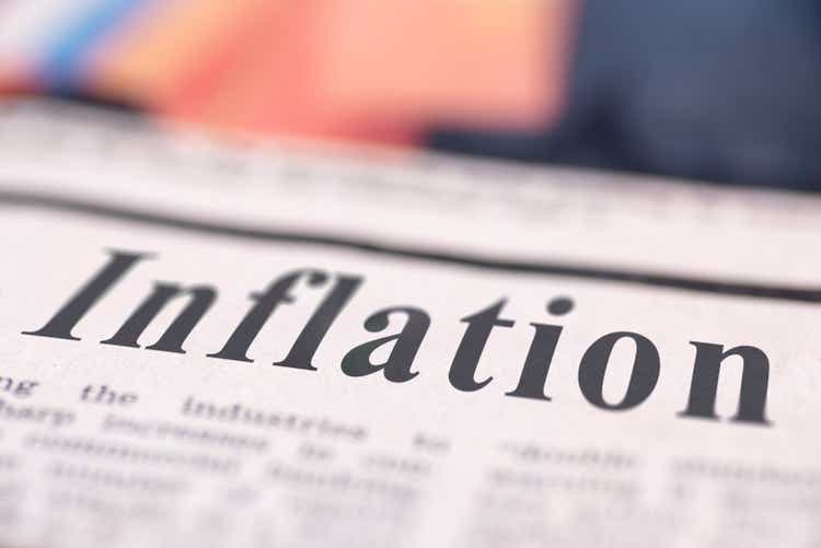 Inflation written newspaper