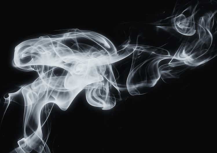 Swirling smoke