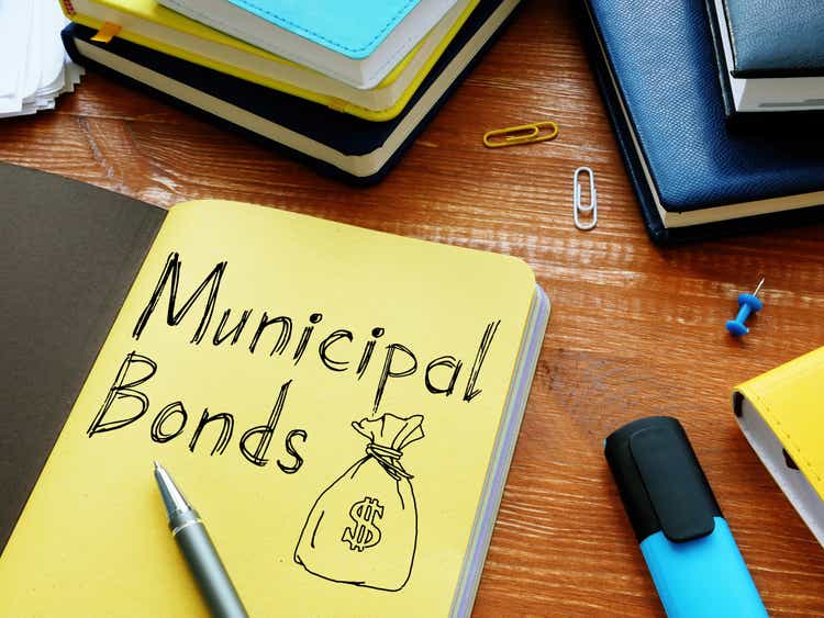 Municipal bonds is shown on the conceptual business photo