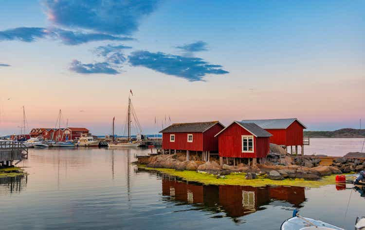 Sunset at island of Knippla in Gothenburg