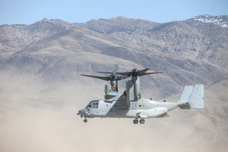 US Marine Corps Osprey MV-22 at Bishop Airport (KBIH)