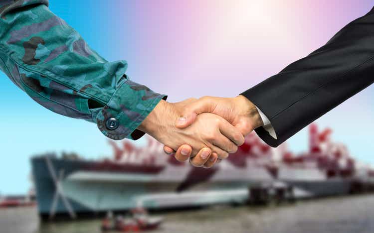 handshake business with the naval army