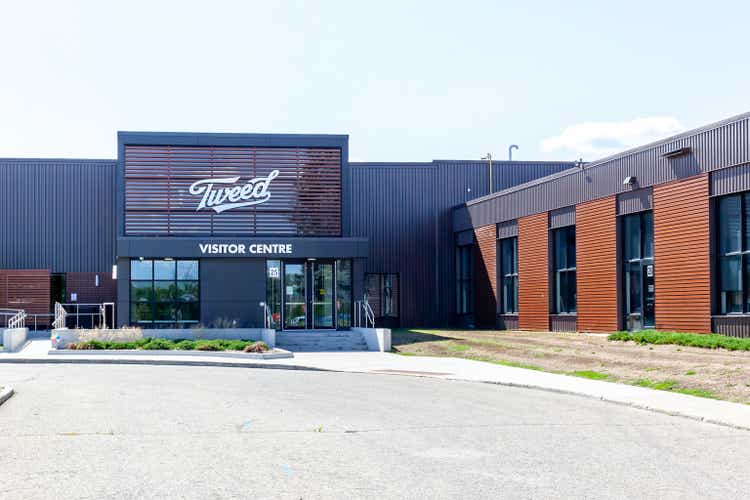 Tweed Visitor Centre at Canopy Growth headquarters in Smiths Falls, Ontario on August 7, 2020.