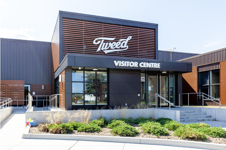 Tweed Visitor Centre at Canopy Growth headquarters in Smiths Falls, Ontario on August 7, 2020.