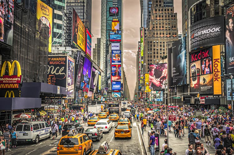 Scene at the Times Square
