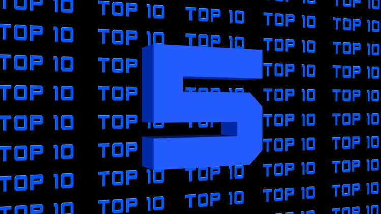 Number 5 of Digits of the top 10