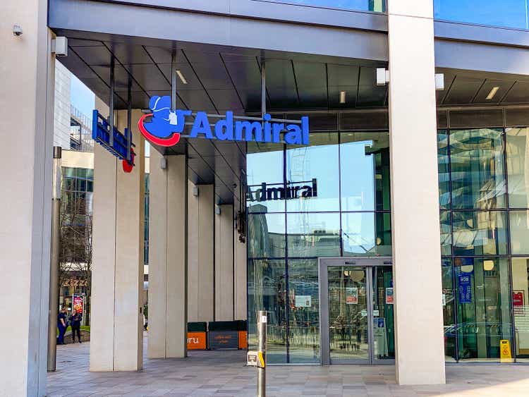 Entrance to the Admiral Insurance headquarters in Cardiff city centre