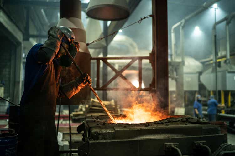 Metal industry work - steel furnace