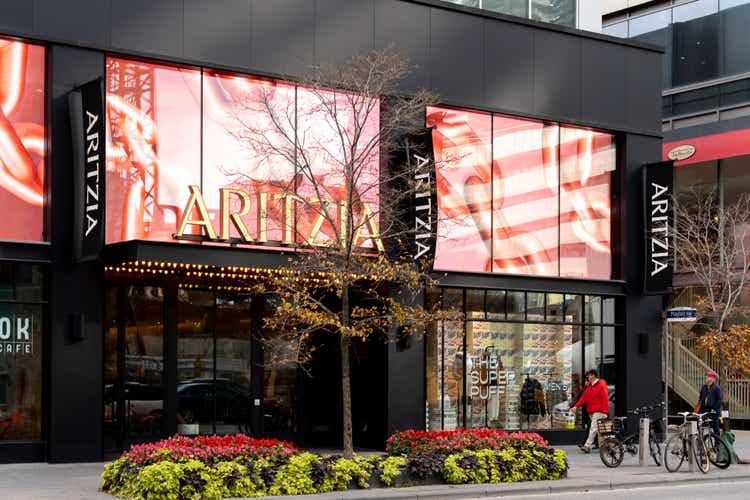 A Aritzia store at the Bloor-Yorkville Business Area in Toronto, Ontario, Canada.