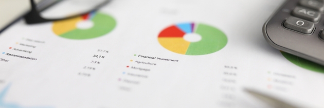 Paper document with financial investment information