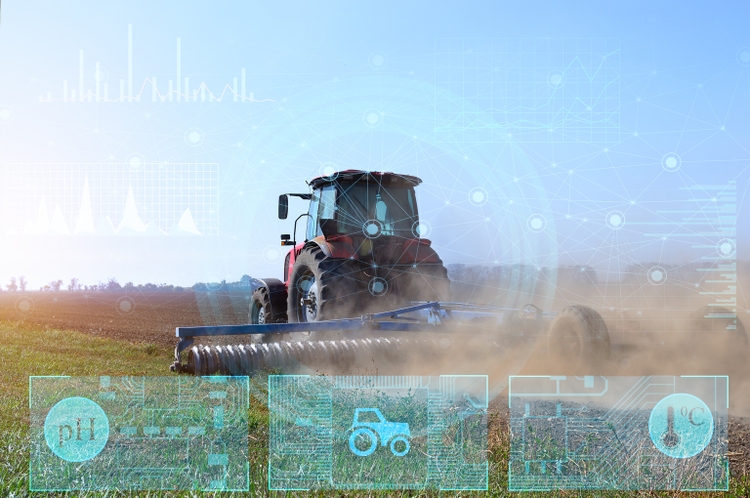 concept of remote control of a tractor without a driver, collection and analysis of data obtained from the field for sowing crops using artificial intelligence. Future technologies in agriculture