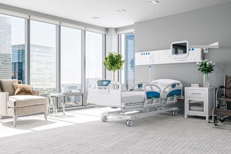 Empty Luxury Modern Hospital Room