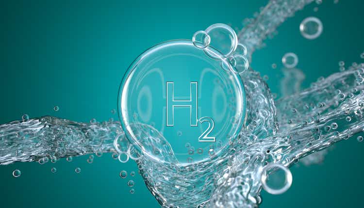 Abstrakte nanomolekulare Struktur. H2 Wasserstoff