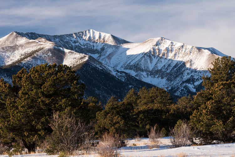 14,276 Foot Mount Antero is located within the San Isabel National Forest, in central Colorado.