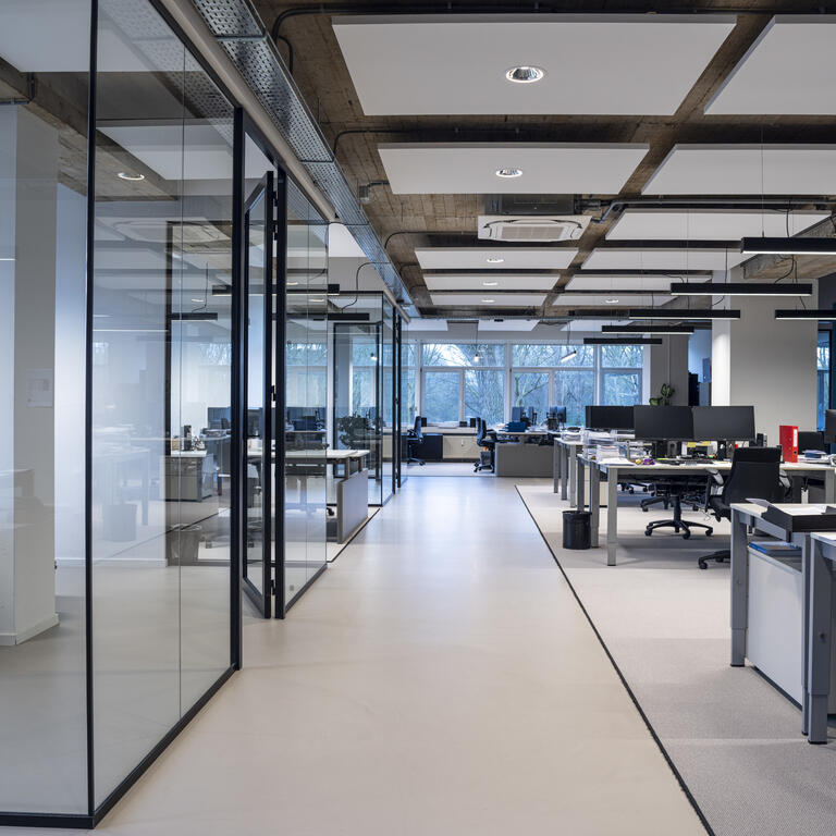 Interior Of An Empty Modern Loft Office open space