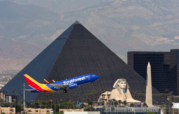 Southwest Airlines Luxor Hotel Las Vegas.