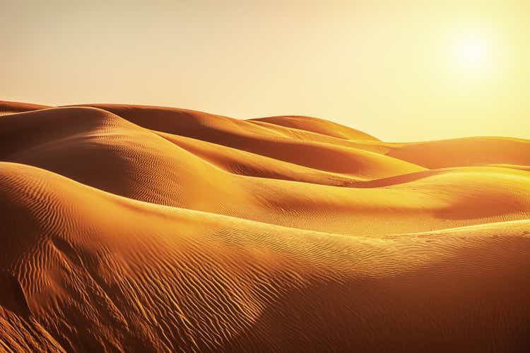 Sand Dunes at Sunset