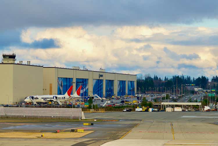 Japan Airlines 787 Dreamliners at Boeing"s Everett Production Facility, Washington