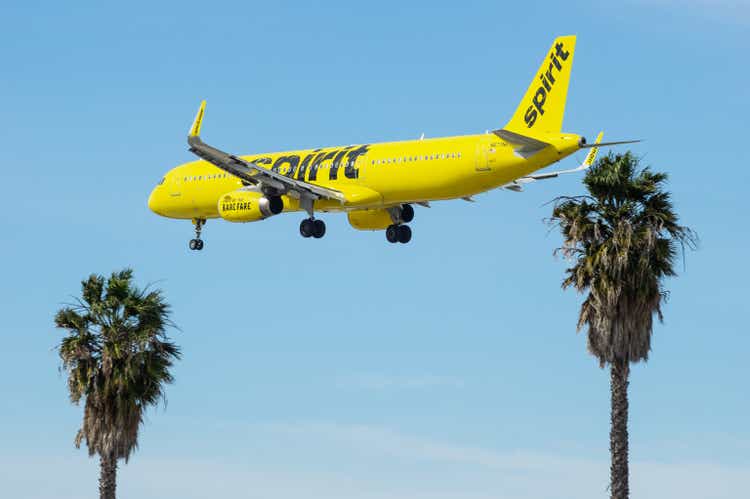 Spirit Airlines Airbus A321 Arrival LAX