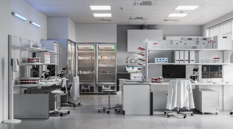 Digitally generated image of the research lab