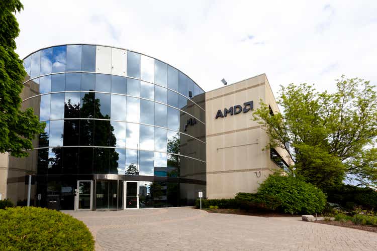 AMD office in Markham, Ontario, Canada. Advanced Micro Devices, Inc. (<span class='ticker-hover-wrapper'>NASDAQ:<a href='https://seekingalpha.com/symbol/AMD' title='Advanced Micro Devices, Inc.'>AMD</a></span>) is an American multinational semiconductor company.