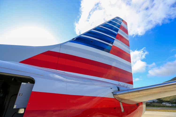 American Airlines Boeing 737-823 Vliegtuigen N871NN op STT Airport