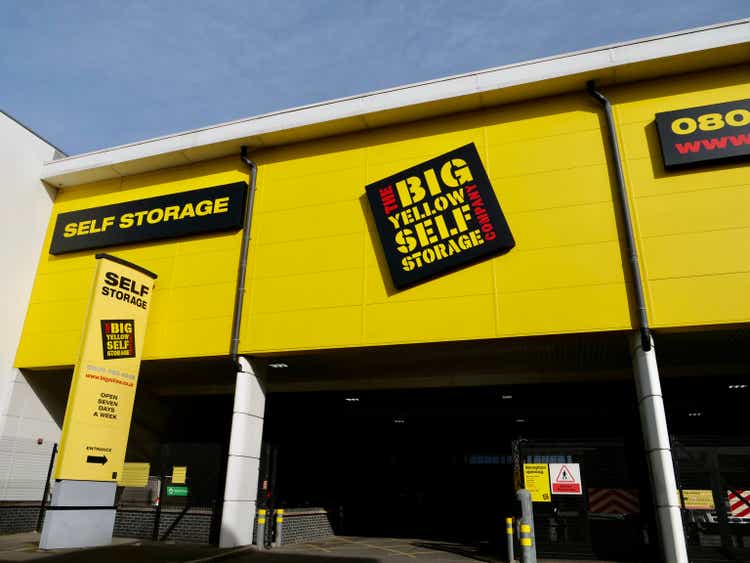The warehouse of Big Yellow self storage i n London.