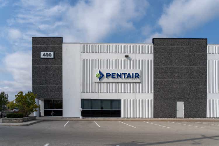 Pentair Canada facility building in Cambridge, On, Canada.