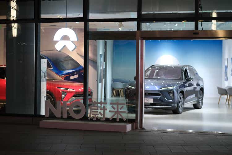 NIO store. A Chinese electric car brand
