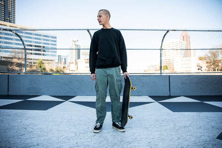 Portrait of skateboarder in downtown Atlanta