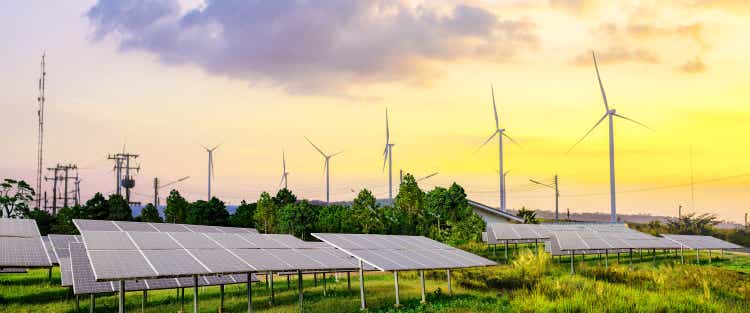 Solar panels, photovoltaics and wind turbines in rural area- alternative electricity source