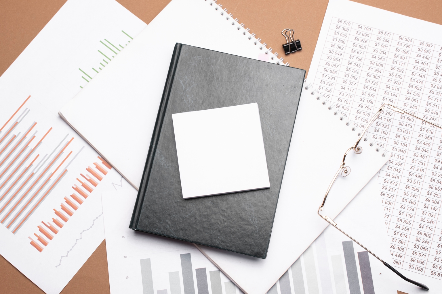 Tax Form 1040 with magnifying glass. Tax concept