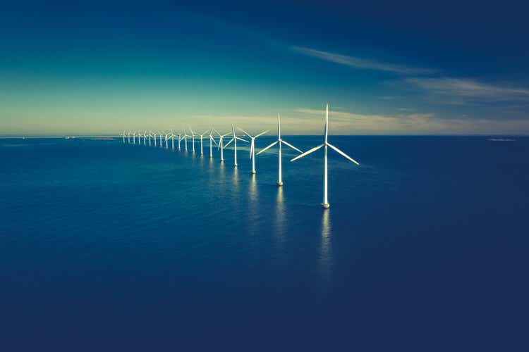 Wind turbines in the ocean