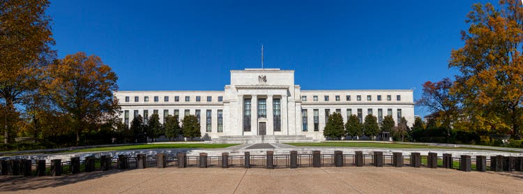 Panoramic view of the Marriner S. Eccles Federal Reserve Board Building (Eccles Building)