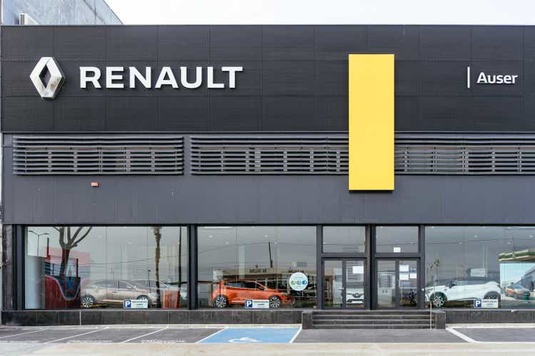 Logo e facciata di Renault