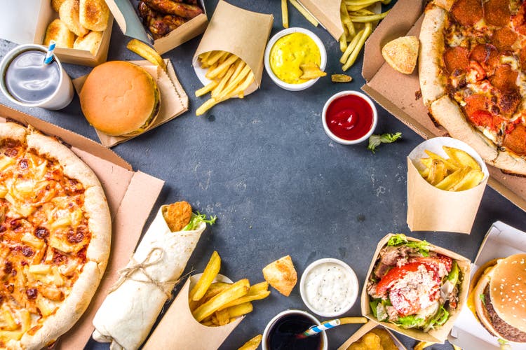 Delivery fast food concept