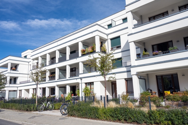 Modern multi-family apartment house
