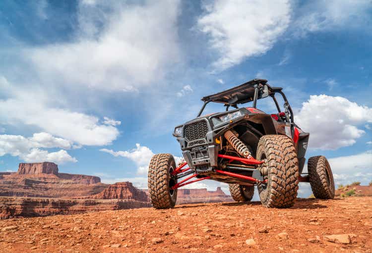 Polaris RZR ATV on Chicken Corner 4WD trail near Moab