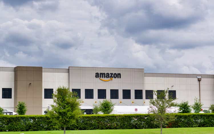 Amazon warehouse facility in Houston, TX.