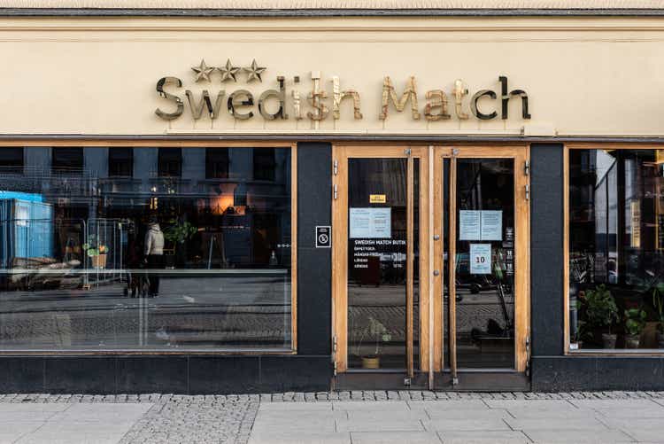 Facade of a Swedish Match shop..