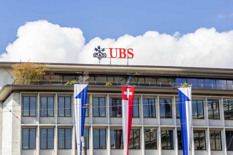 UBS bank in the Swiss financial center of Zurich city