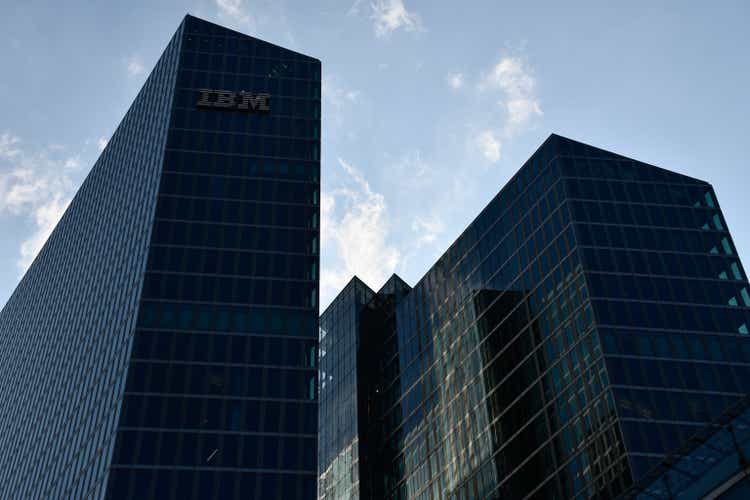 Highlight Towers with IBM Sign in Munich, Germany