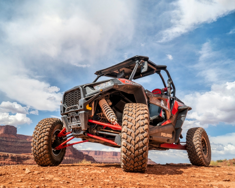 Polaris RZR ATV on Chicken Corner 4WD trail near Moab