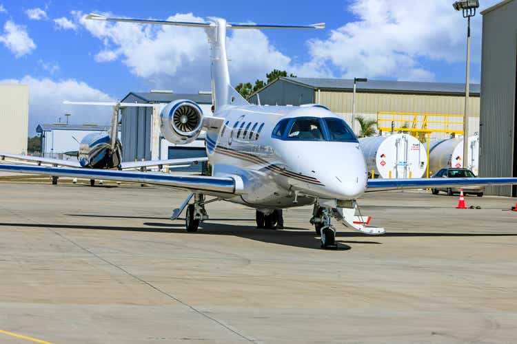 A Embraer Phenom 300 private Jet at Sarasota Airport FL, USA