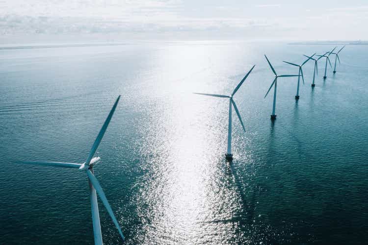 Wind turbines in the ocean