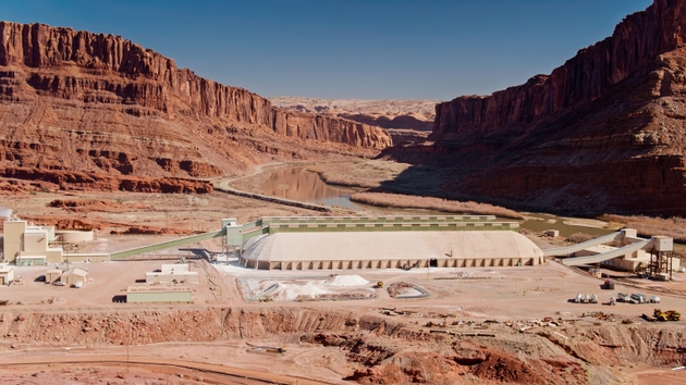 Aerial View of A Potash Plant In Grand County, Utah
